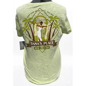Disney Princess Tiana's Place New Orleans Graphic Pocket T-Shirt Green L NWT